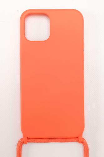 Silicone Case με Κορδόνι (IPhone 12/12Pro) - Πορτοκαλί