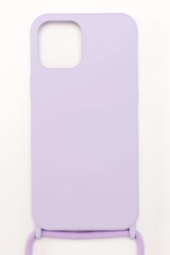 Silicone Case με Κορδόνι (IPhone12ProMax) - Λιλά