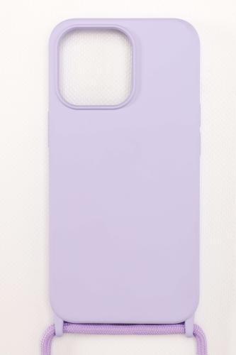 Silicone Case με Κορδόνι (IPhone13Pro) - Λιλά