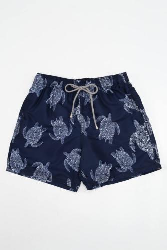 Μαγιό Ανδρικό Shorts Turtles Slim Fit - Μπλε Σκούρο