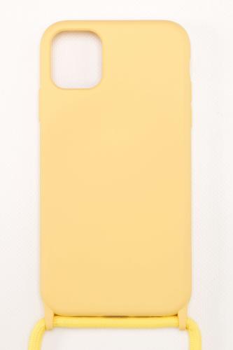 Silicone Case με Κορδόνι (IPhone 11Pro) - Κίτρινο