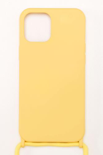 Silicone Case με Κορδόνι (IPhone12ProMax) - Κίτρινο