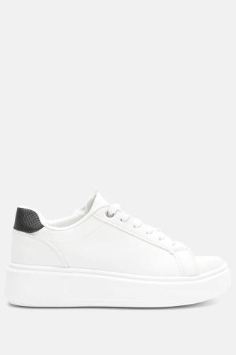 Sneakers Δίσολα Sneakers Μονόχρωμα - Άσπρο+Μαύρο