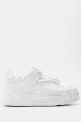Sneakers Δίσολα με Διπλά Κορδόνια - Λευκό