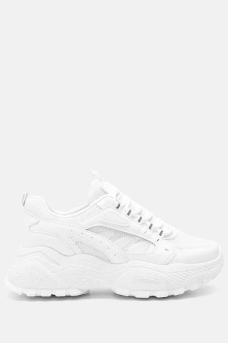 Sneakers Chunky με Δίχτυ - Λευκό