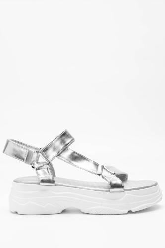 Sneakers Sandals με Λουράκια & Scratch - Ασημί