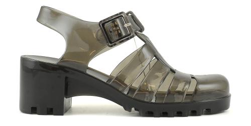 COLORS OF CALIFORNIA Σανδάλια Jelly sandal with buckle - BLACK-COC.HC.EJELLY01-123-BLACK