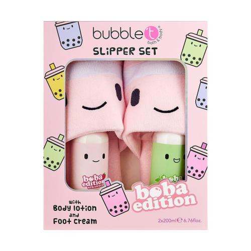 Slipper & Lotion Gift Set - Boba Tea Edition 2x200ml