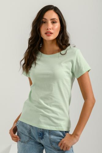Basic t-shirt με στρογγυλή λαιμόκοψη (MINT)