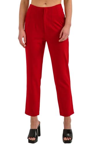 Straight leg παντελόνι με πιέτες (RED)
