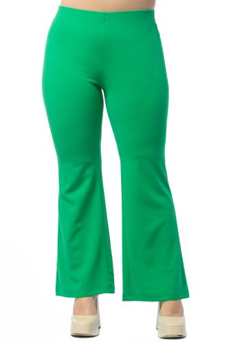 Scuba παντελόνι heavy καμπάνα σε πράσινο χρώμα