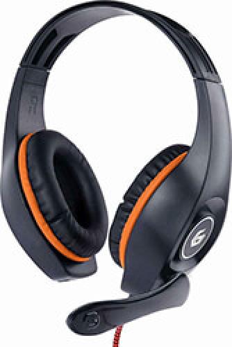 GEMBIRD GHS-05-O GAMING HEADSET WITH VOLUME CONTROL, ORANGE-BLACK, 3.5 MM