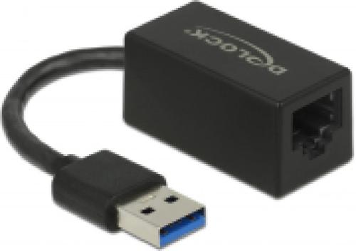 DELOCK 65903 ADAPTER SUPERSPEED USB TYPE-A MALE > GIGABIT LAN COMPACT BLACK