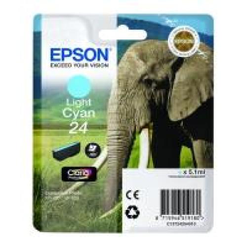 ΓΝΗΣΙΟ ΜΕΛΑΝΙ EPSON 24 LIGHT CYAN ΜΕ OEM:C13T24254010