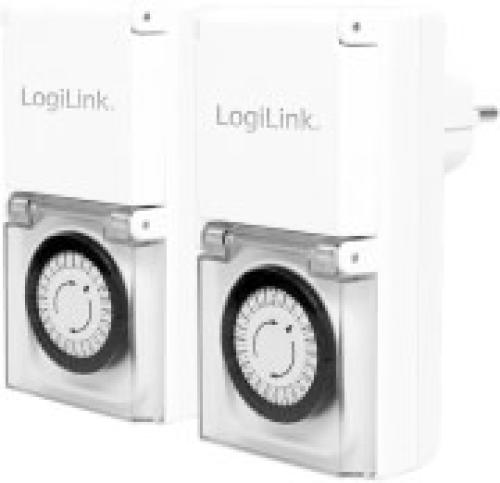 LOGILINK ET0006A OUTDOOR MECHANICAL TIMER SWITCH IP44 2PCS