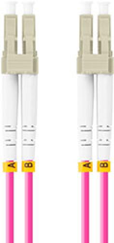 LANBERG FIBER OPTIC PATCHCORD MM LC/UPC-LC/UPC DUPLEX LSZH OM4 50/125 3.0MM 1M VIOLET