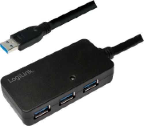LOGILINK UA0262 USB 3.0 ACTIVE REPEATER CABLE 10M WITH 4-PORT HUB