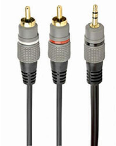 CABLEXPERT CCA-352-1.5M 3.5 MM STEREO PLUG TO 2 RCA PLUGS 1.5M CABLE GOLD-PLATED CONNECTORS