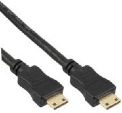 INLINE HDMI MINI CABLE HIGH SPEED TYPE C MALE TO C MALE GOLD PLATED 1.5M
