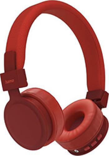 HAMA184087 FREEDOM LIT HEADPHONES ONEAR FOLDABLE WITH MICROPHONE RED