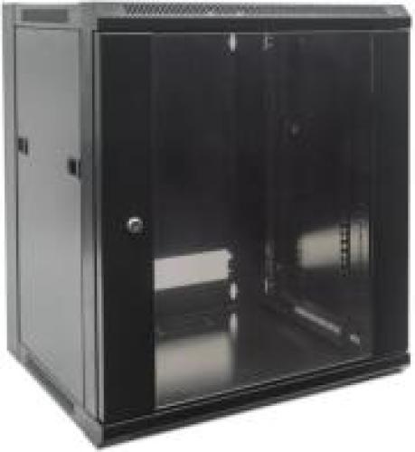 INTELLINET 711883 19'' 12U/570X600MM WALL-MOUNTED CABINET FLATPACK BLACK