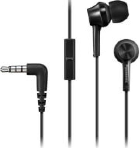 PANASONIC RP-TCM115E-K IN-EAR HEADPHONES WITH IN-LINE MIC BLACK