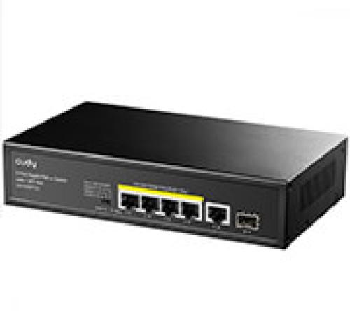 CUDY SWITCH GS1005PTS1, 5-PORT GIGABIT POE+ SWITCH WITH 1 SFP SLOT