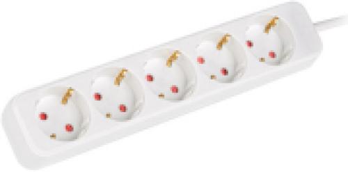 LANBERG POWER STRIP 5 SOCKETS SCHUKO QUALITY-GRADE COPPER CABLE 1.5M WHITE