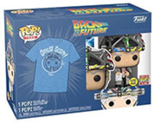 F.P.P.!TEE (ADULT): BACK TO THE FUTURE-DOC WITH HELMET (GLOWS IN THE DARK) VINYL FIGURE T-SHIRT (M)