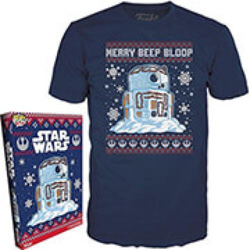 FUNKO BOXED TEES: DISNEY STAR WARS HOLIDAY - R2-D2 SNOWMAN (L)