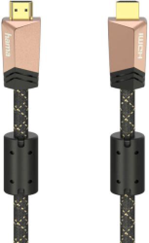 HAMA 205026 PREMIUM HDMI CABLE WITH ETHERNET PLUG - PLUG FERRITE, METAL, 3.0 M