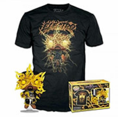 F.P!TEE(ADULT):MARVEL SPIDER-MAN NO WAY HOME S3-ELECTRO(GLOWS IN THE DARK)VINYL FIGURE T-SHIRT (XL)