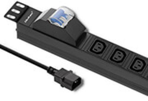 QOLTEC POWER STRIP FOR RACK 19 WITH CB 1U 10A PDU 8XIEC C13 2M