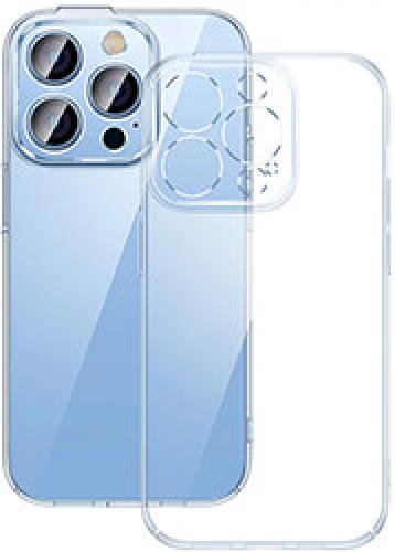 BASEUS CRYSTAL TRANSPARENT CASE AND TEMPERED GLASS SET IPHONE 14 PRO