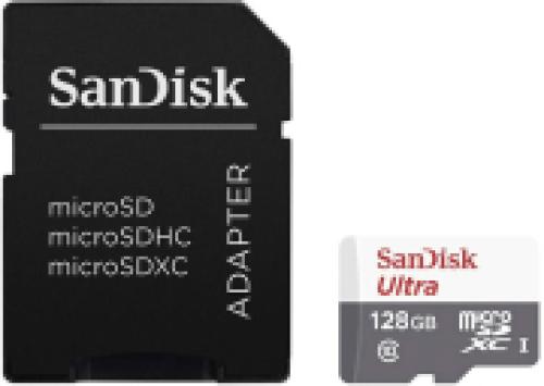 SANDISK SDSQUNR-128G-GN6TA ULTRA 128GB MICRO SDXC UHS-I CLASS 10 + SD ADAPTER