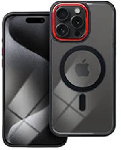 COLOR EDGE MAG COVER CASE WITH MAGSAFE FOR IPHONE 15 PRO MAX BLACK RED