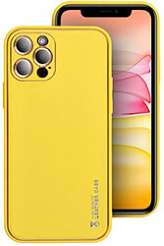 LEATHER CASE FOR IPHONE 15 PRO MAX YELLOW