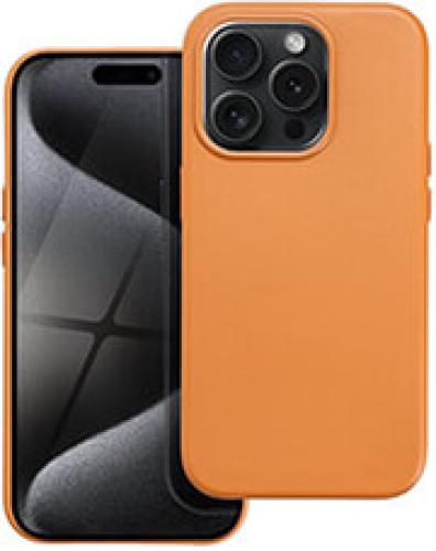 LEATHER MAG COVER FOR IPHONE 15 PRO ORANGE