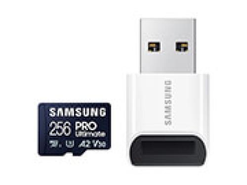 SAMSUNG MB-MY256SB/WW PRO ULTIMATE 256GB MICRO SDXC UHS-I U3 V30 A2 + USB READER