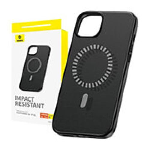 BASEUS IPHONE 15 MAGNETIC CASE FAUXTHER SERIES BLACK
