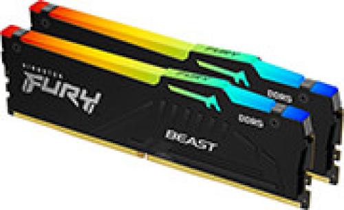 RAM KINGSTON KF556C40BBAK2-64 FURY BEAST RGB 64GB (2X32GB) DDR5 5600MHZ CL40 DUAL KIT