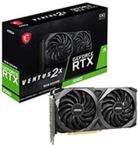 VGA MSI GEFORCE RTX3060 VENTUS 2X 8G OC 8GB LHR GDDR6 PCI-E RETAIL