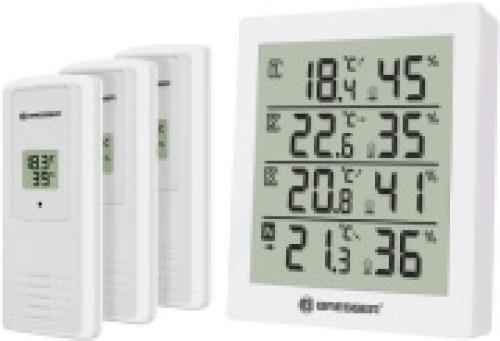 BRESSER TEMEO HYGRO QUADRO - THERMO - HYGROMETER WHITE