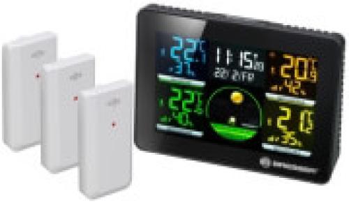 BRESSER THERMO HYGRO QUADRO NLX - THERMO-/HYGROMETER WITH 3 OUTDOOR SENSORS