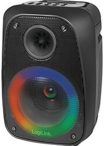 LOGILINK SP0058 MOBILE BLUETOOTH SPEAKER WITH PARTY LIGHT, TWS, 10 W, BLACK