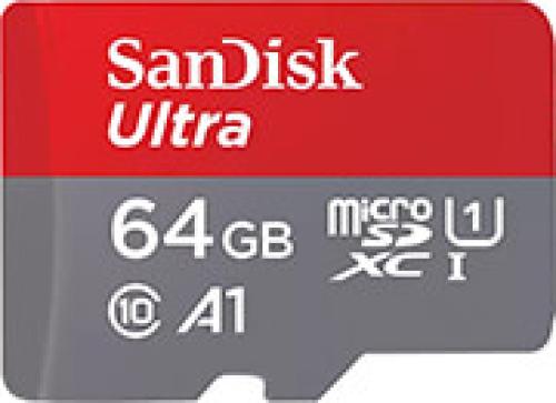 SANDISK SDSQUAB-064G-GN6MA ULTRA 64GB MICRO SDXC UHS-I U1 A1 + SD ADAPTER