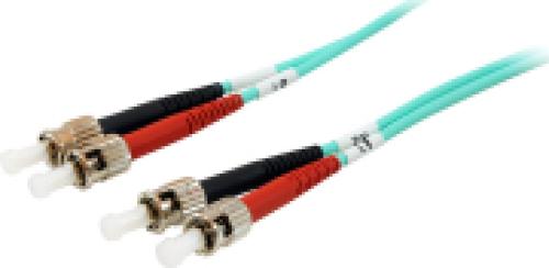 EQUIP 25224307 ST/ST FIBER OPTIC PATCH CABLE OM3 3M