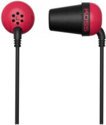 KOSS THE PLUG COLORS IN EAR HEADPHONES RED