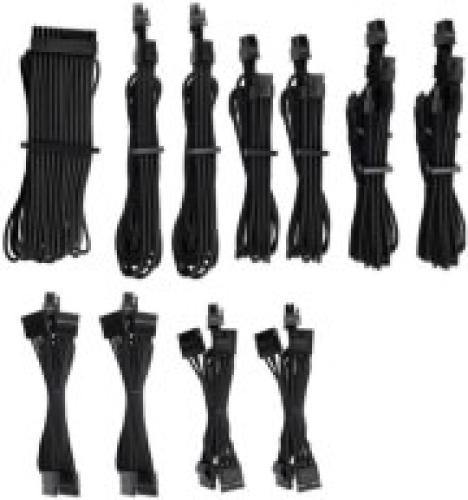 CORSAIR PREMIUM INDIVIDUALLY SLEEVED PSU CABLES PRO KIT TYPE 4 GEN 4 BLACK