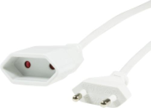 LOGILINK CP125 POWER CORD EXTENSION EURO CEE 7/16 PLUG TO SOCKET 1M WHITE